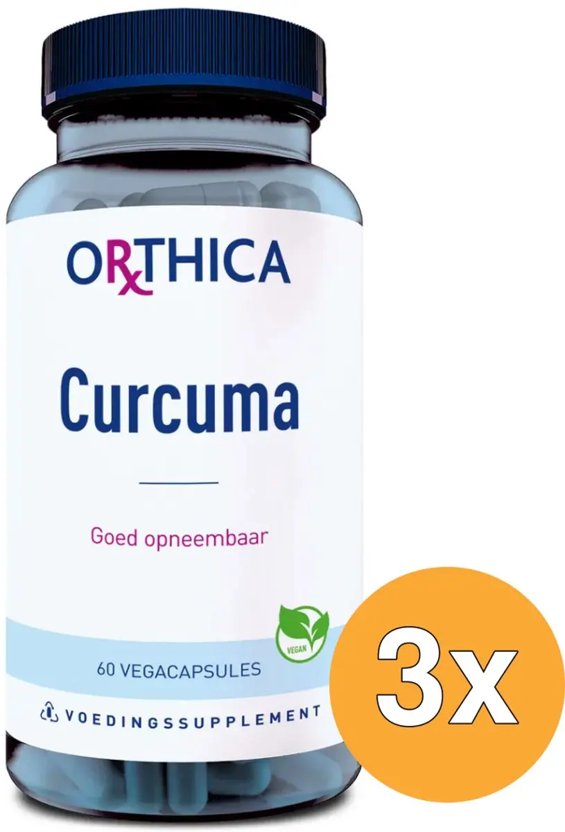 3x Orthica Curcuma (60 capsules)