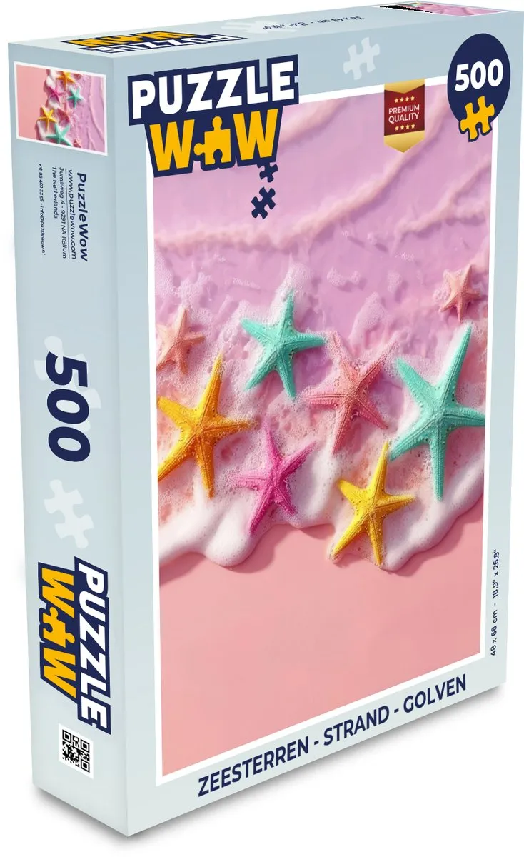 PuzzleWow Zeesterren Strand Legpuzzel 500 Stuks