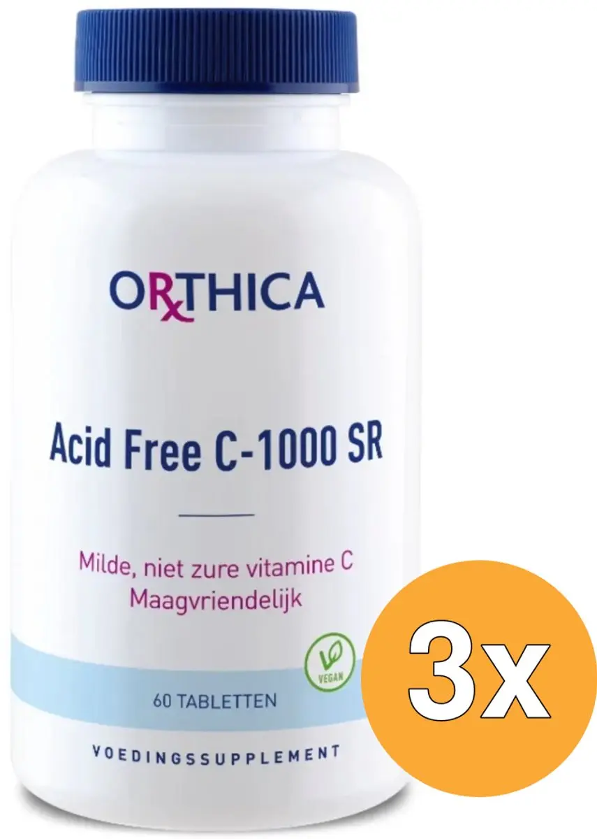 3x Orthica Acid Free C-1000 SR (60 tabletten)