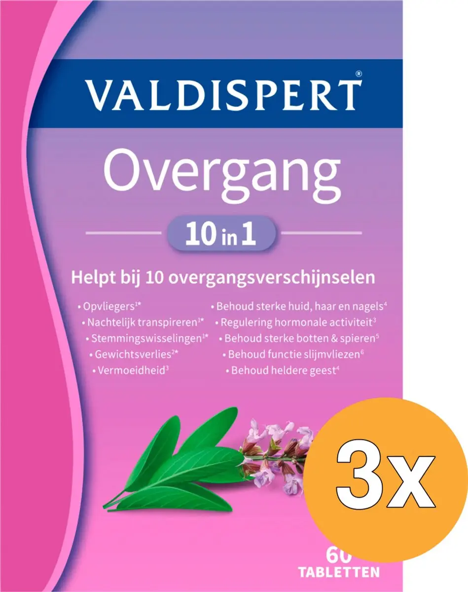3x Valdispert Overgang 10 in 1 (60 capsules)