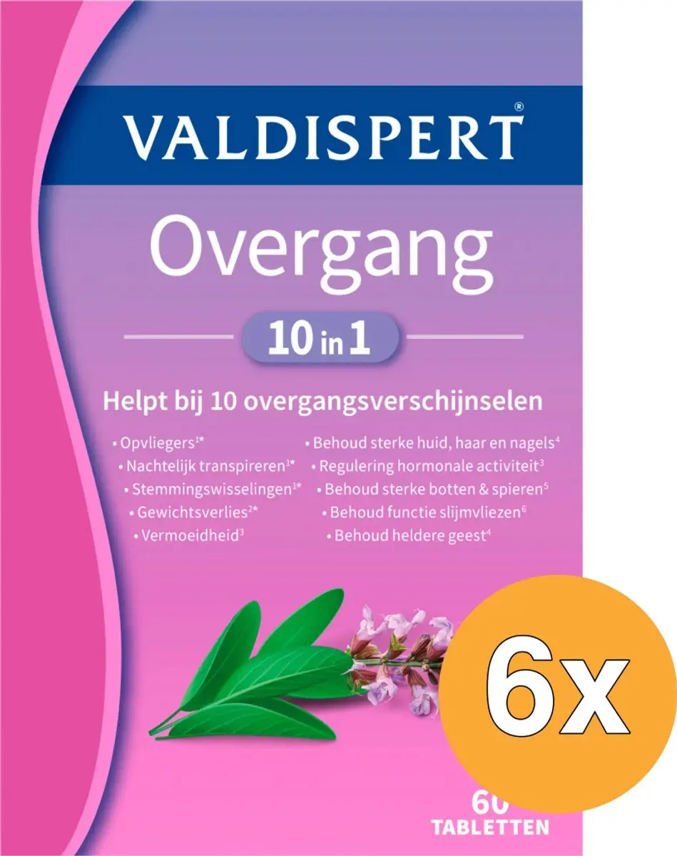 6x Valdispert Overgang 10 in 1 (60 capsules)