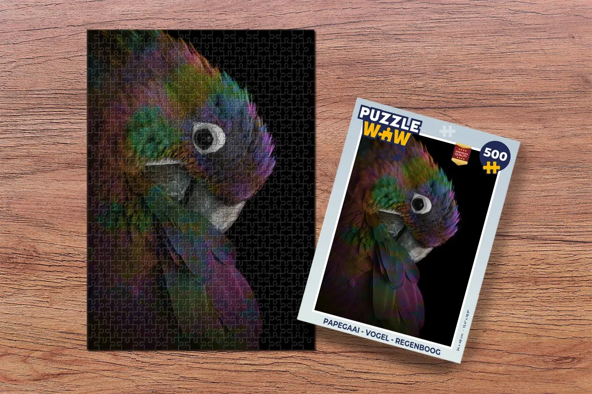PuzzleWow Papegaai Regenboog Legpuzzel 500 Stuks - Multicolor