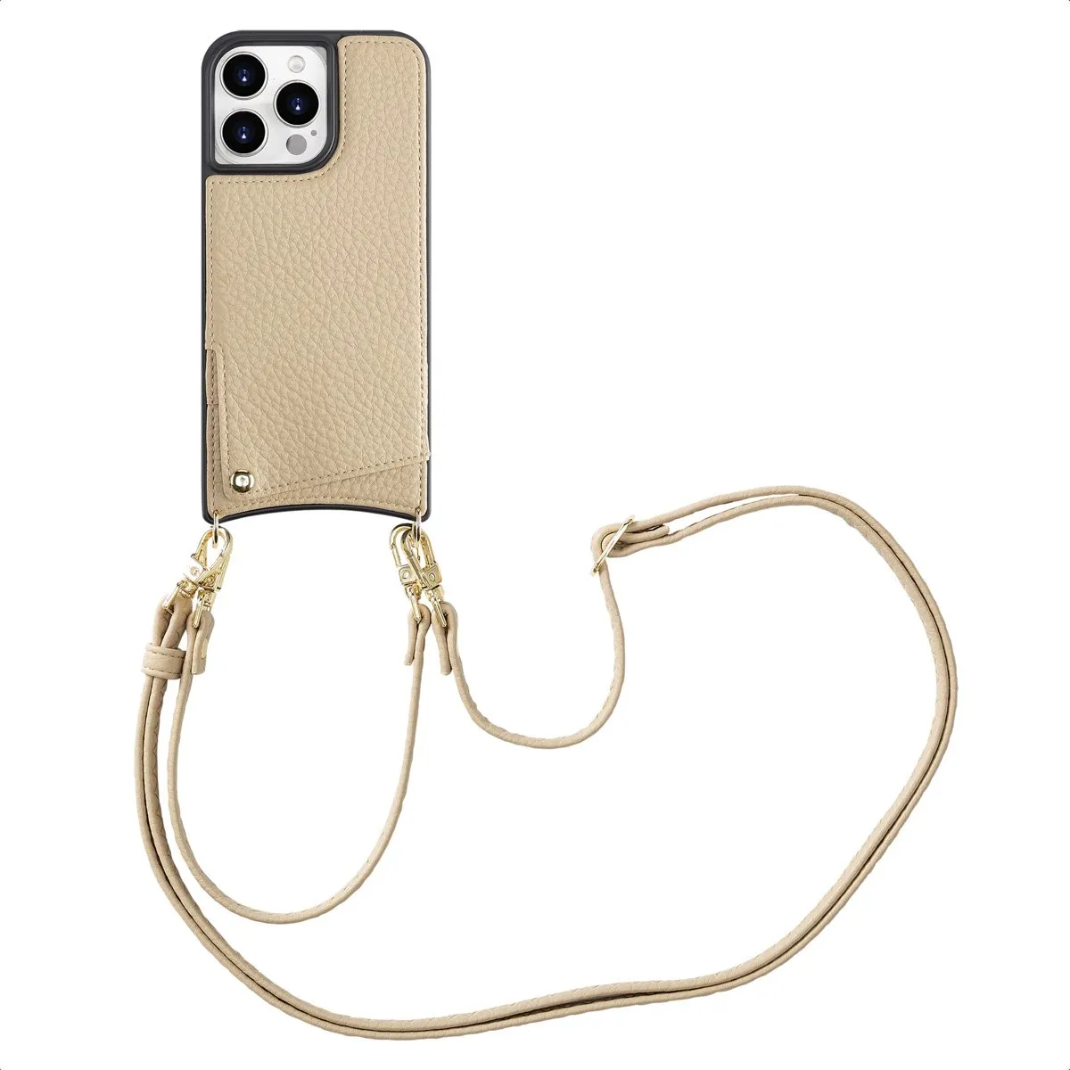 Selencia Hoesje iPhone 15 Pro Max Beige