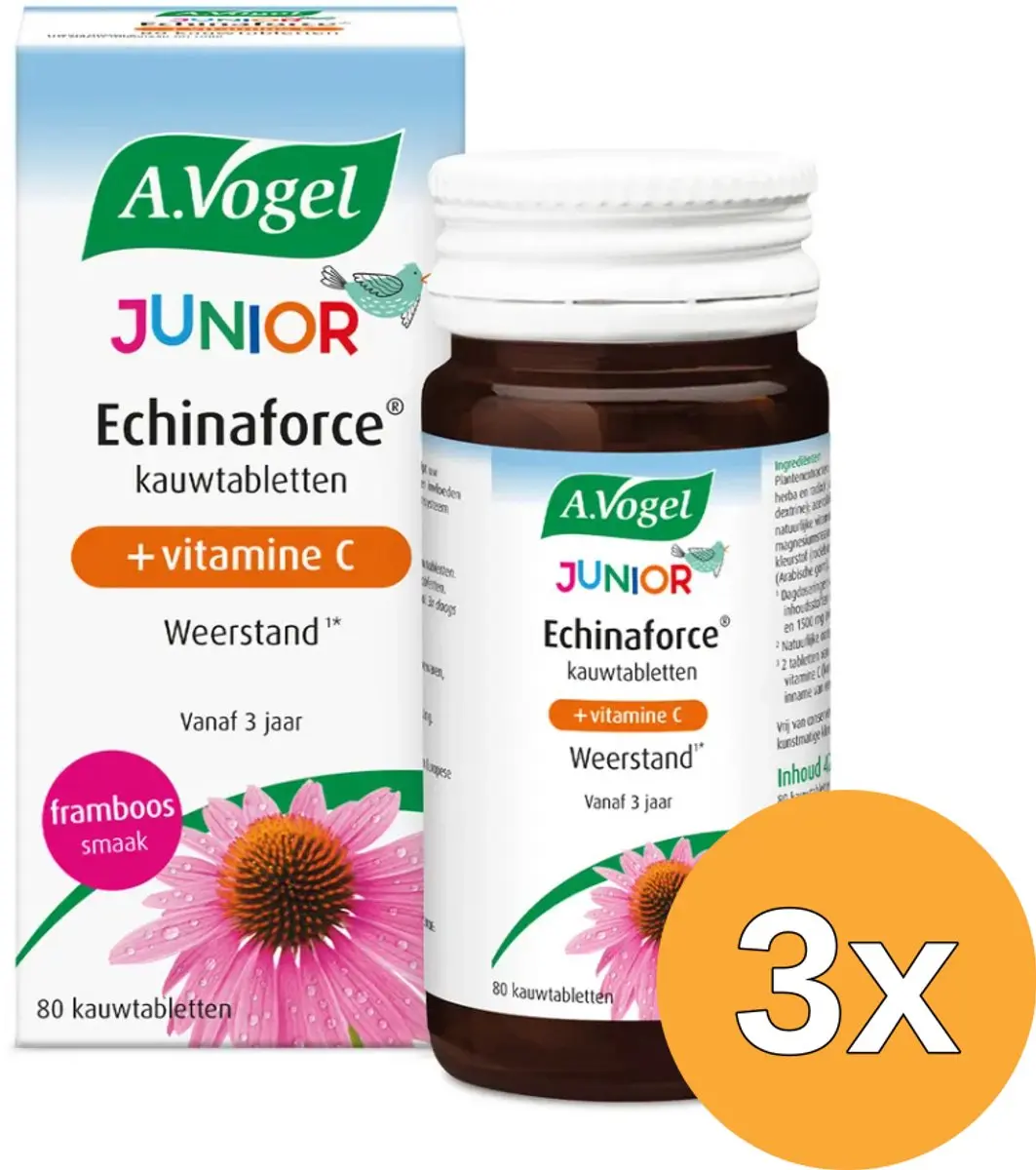 3x A.Vogel Echinaforce junior & vitamine C (80 kauwtabletten)