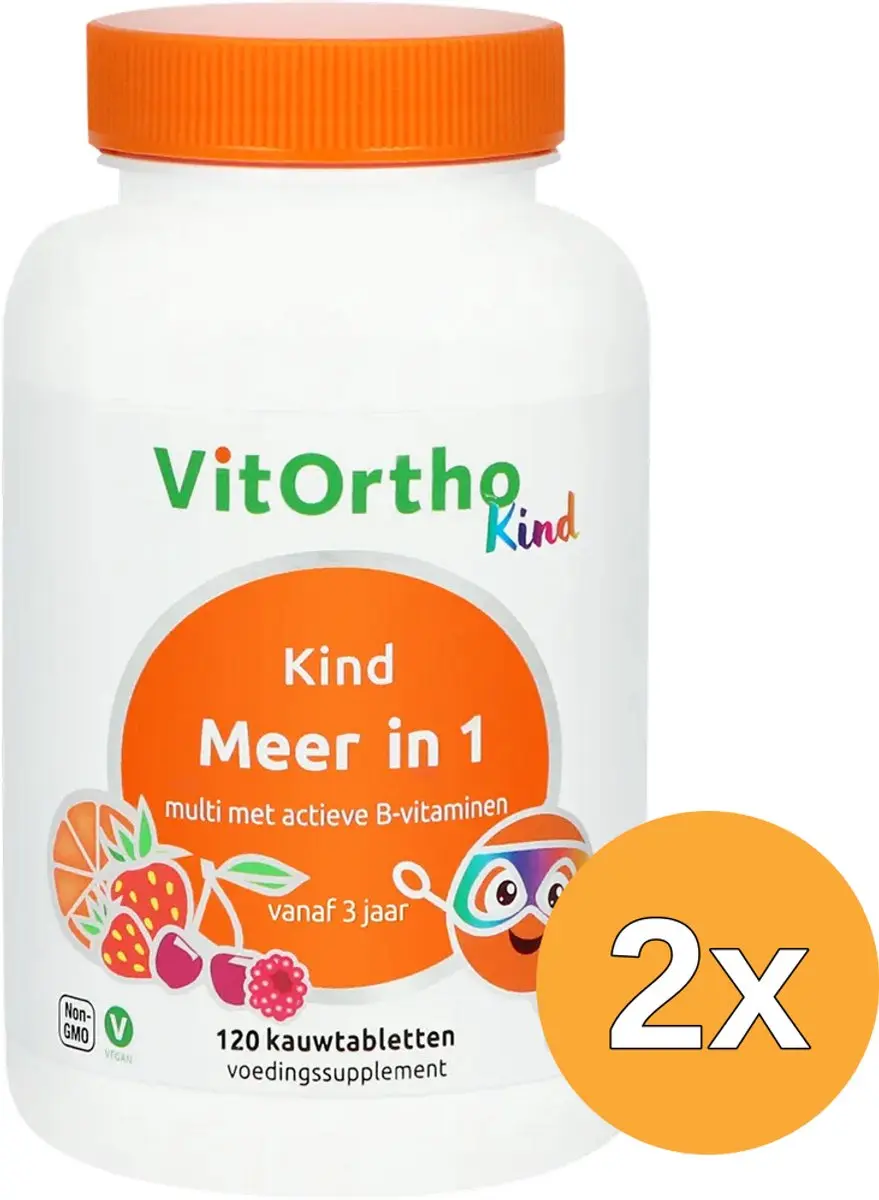 2x Vitortho Meer in 1 Kind (120 kauwtabletten)