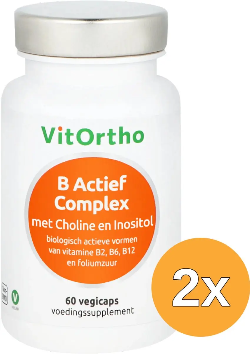 2x VitOrtho B Actief Complex (60 vega capsules)
