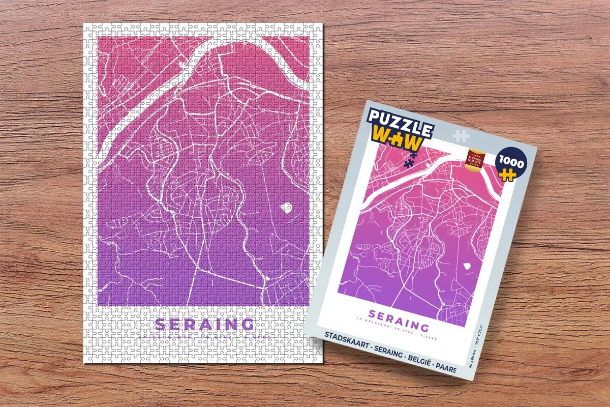 PuzzleWow Seraing Legpuzzel 1000 Stuks - België - Multicolor