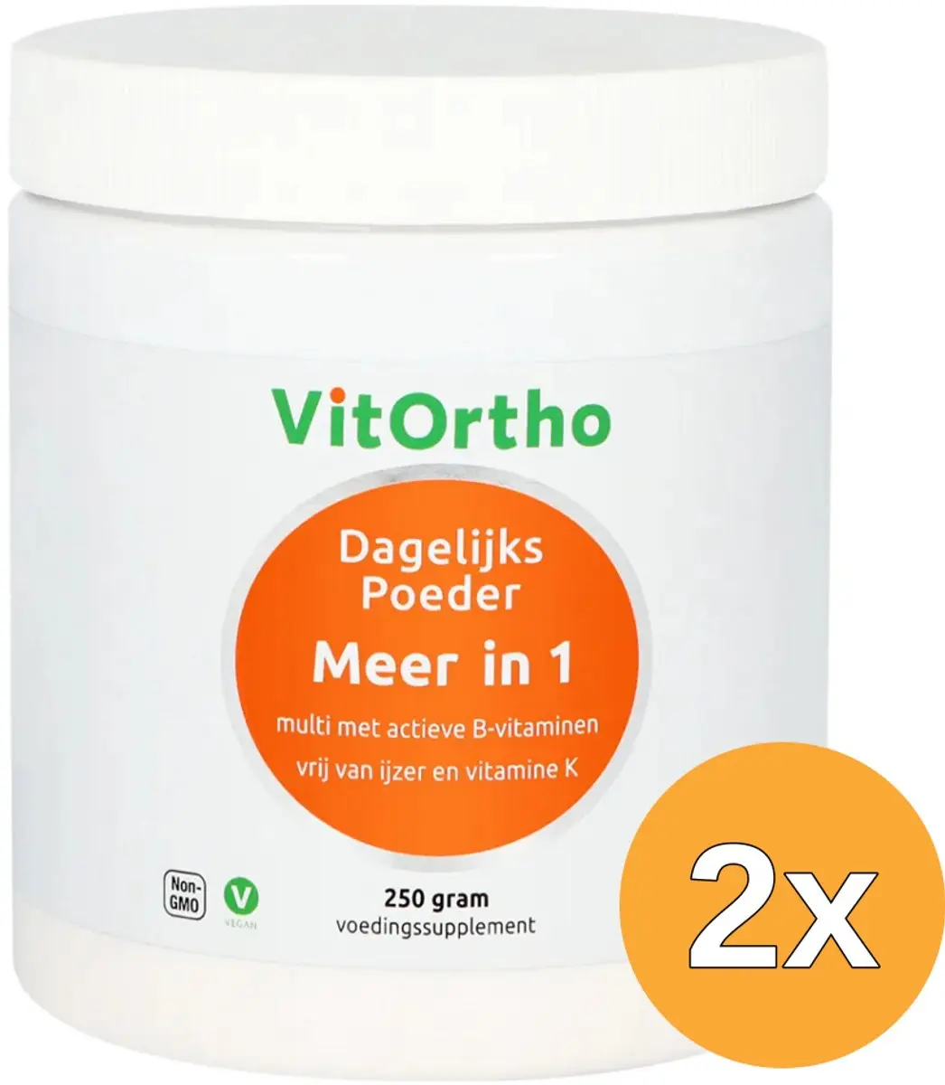 2x VitOrtho Meer in 1 Dagelijks poeder (250 gr)