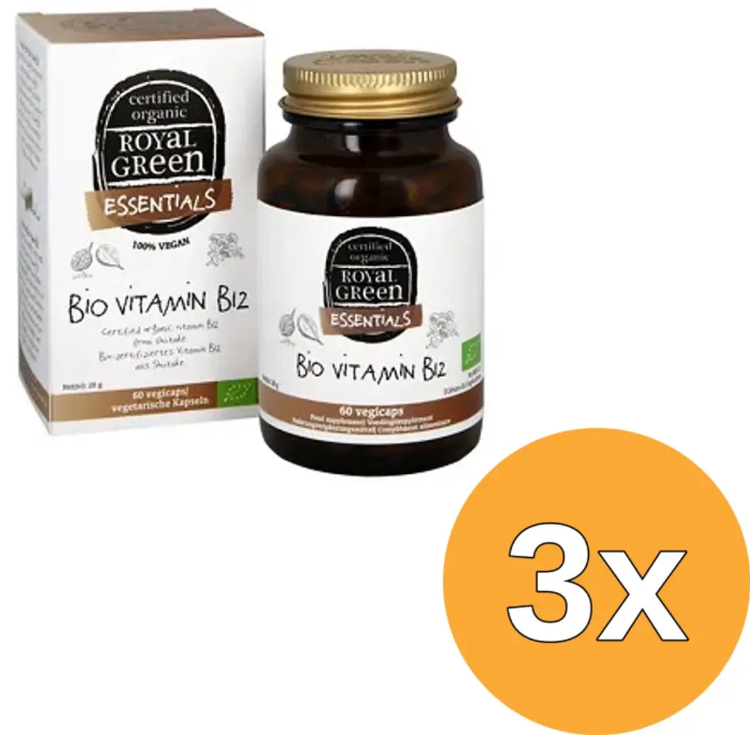 3x Royal Green Bio Vitamine B12 (60 vega capsules)