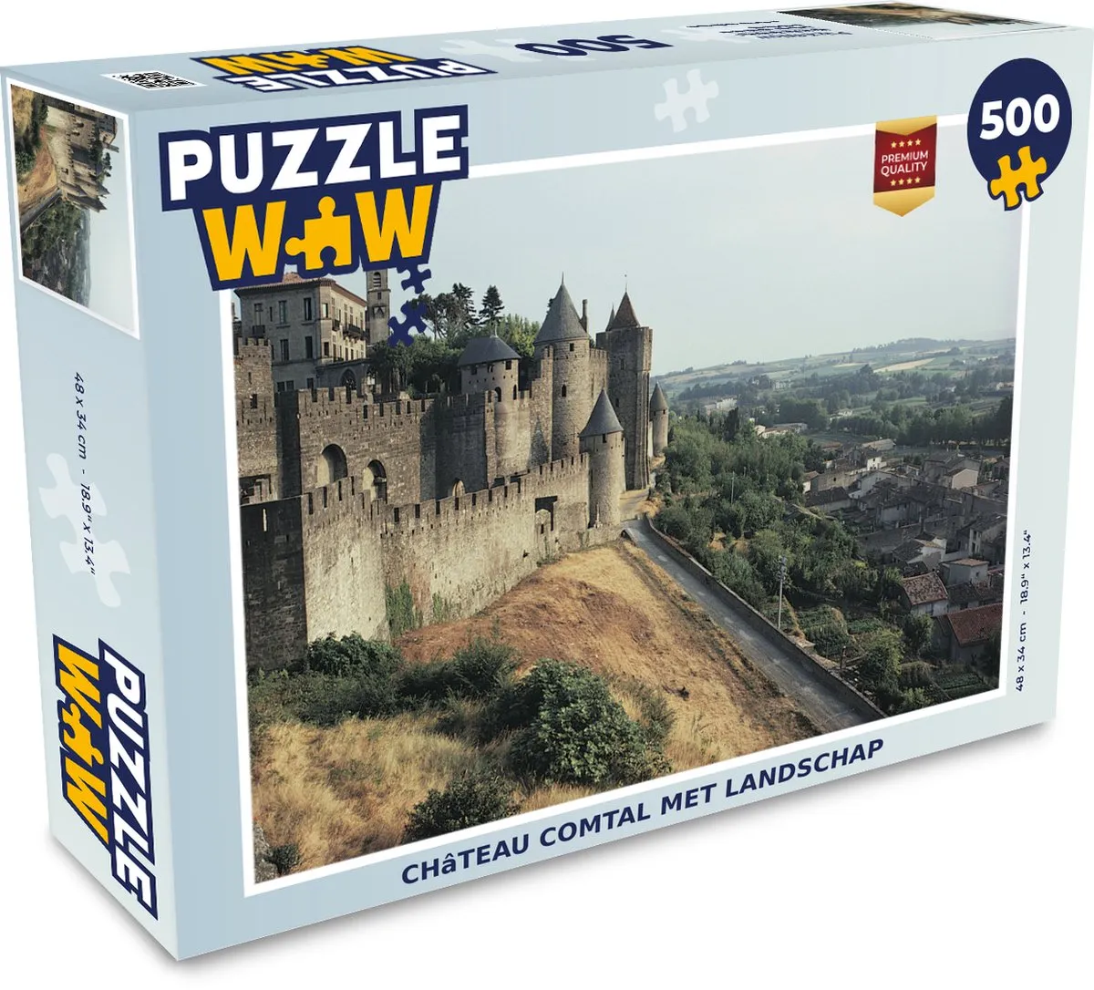 PuzzleWow Carcassonne Kasteel Legpuzzel 500 Stuks