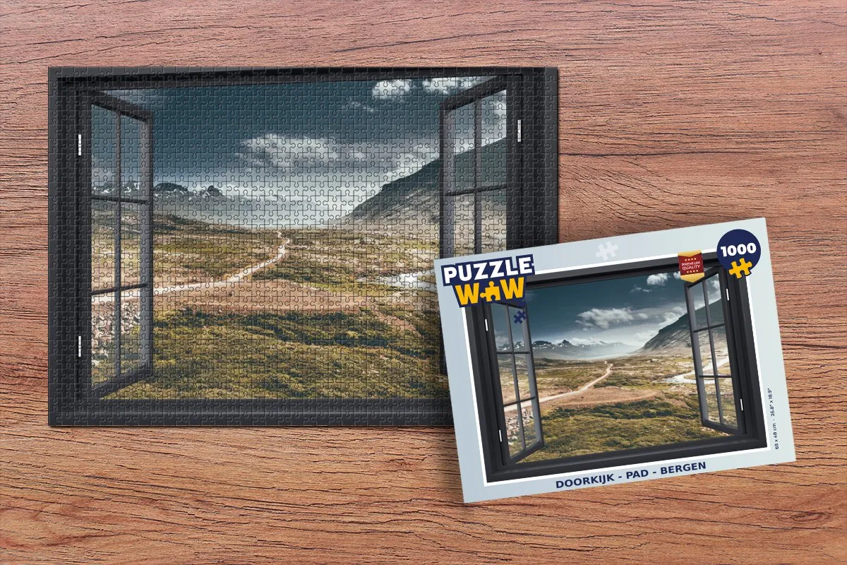 PuzzleWow Pad Berg Legpuzzel 1000 Stuks - Multicolor