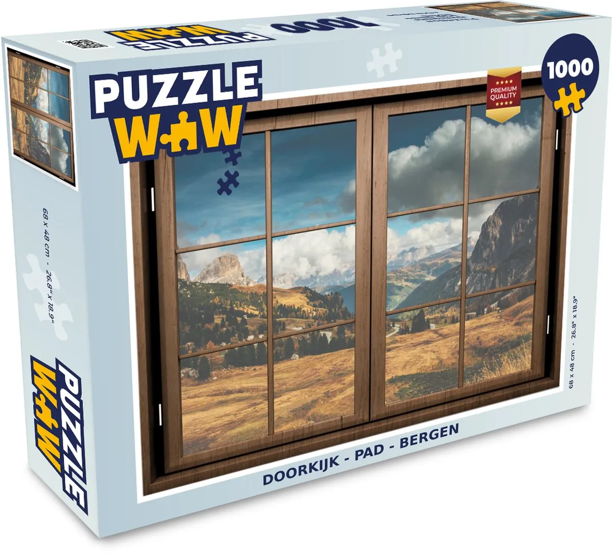 PuzzleWow Pad Berg Legpuzzel 1000 Stuks - Multicolor