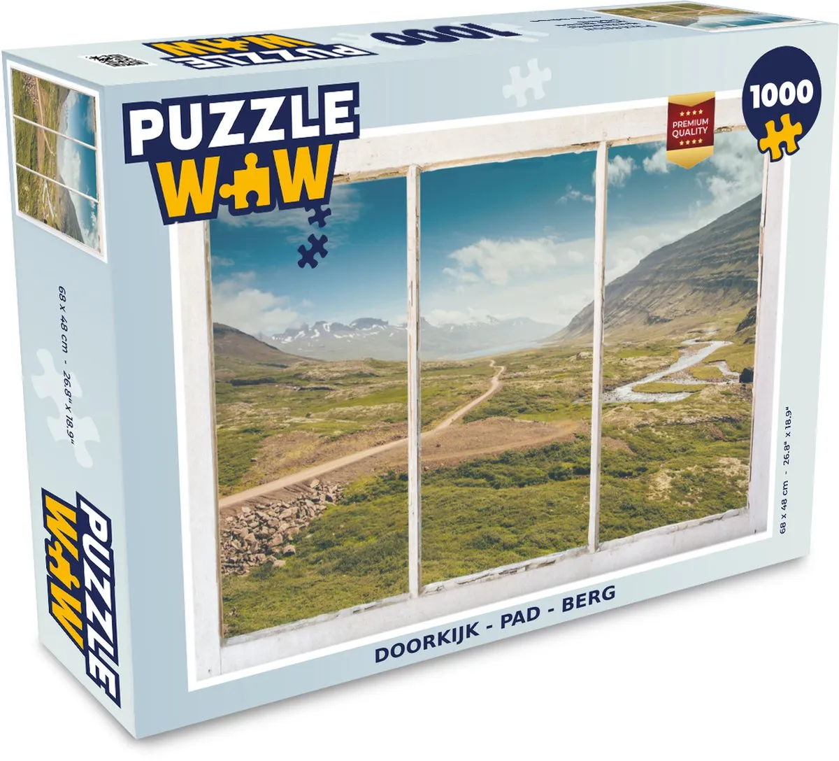PuzzleWow Pad Berg Legpuzzel 1000 Stuks - Multicolor