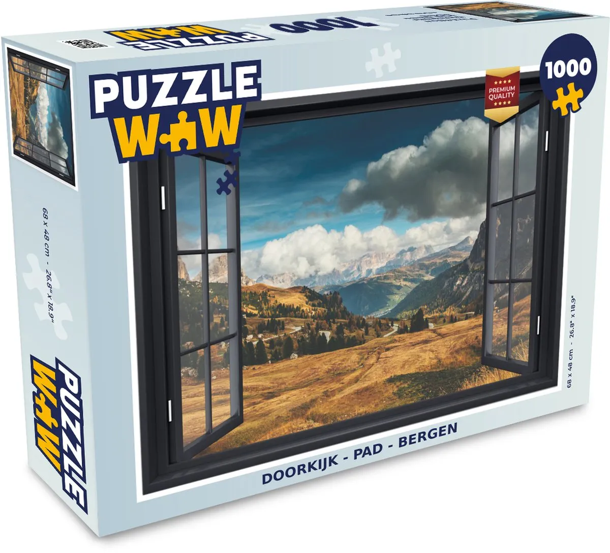 PuzzleWow Pad Berg Legpuzzel 1000 Stuks - Multicolor