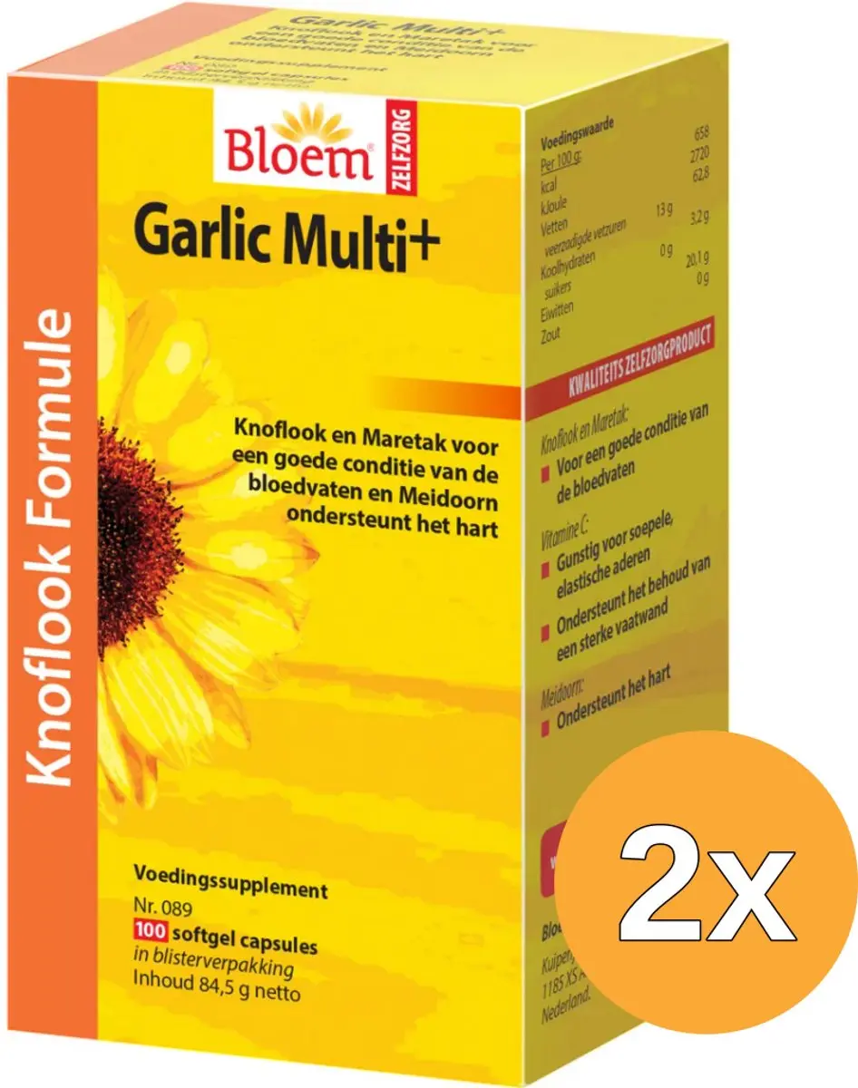 2x Bloem Garlic Multi+ (100 capsules)