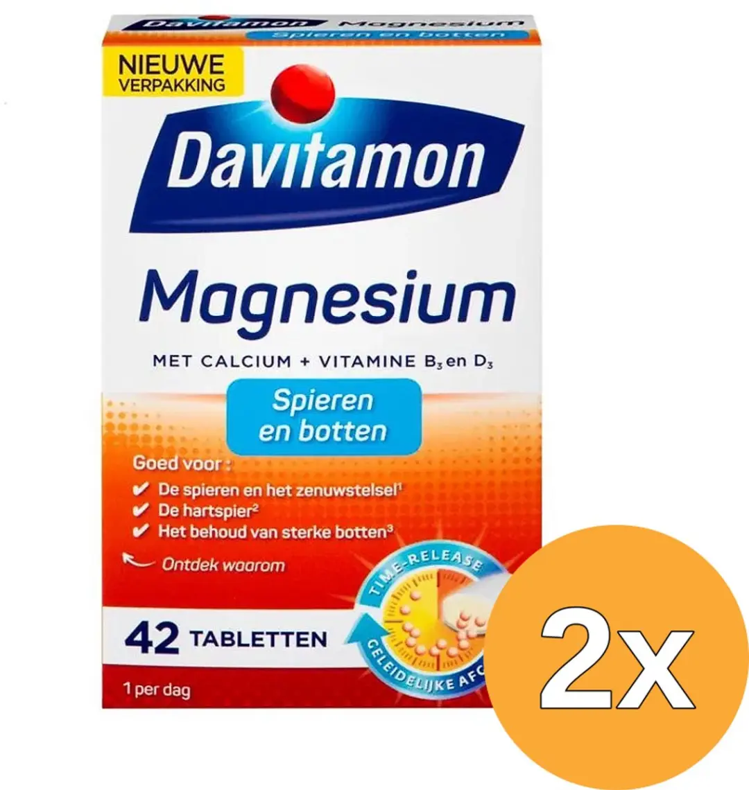2x Davitamon Spieren en botten (42 tabletten)