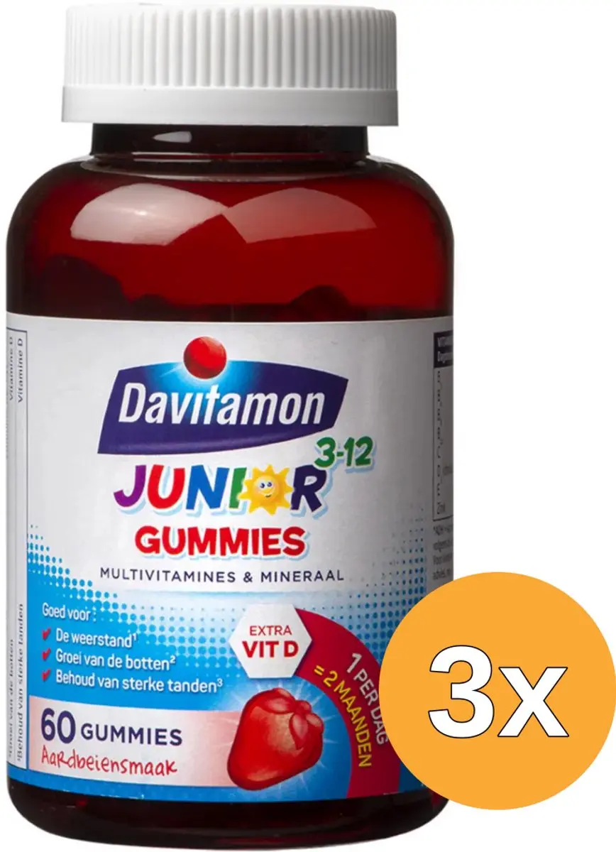 3x Davitamon Junior multi (60 stuks)
