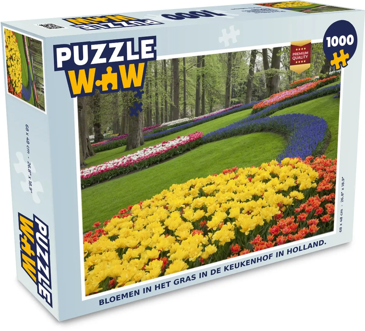 PuzzleWow Bloemen in het Gras Legpuzzel 1000 Stuks