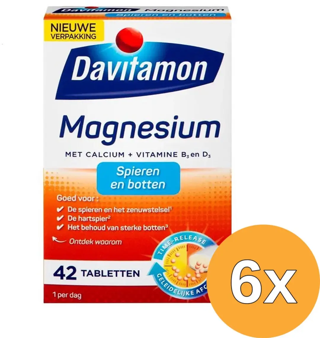6x Davitamon Spieren en botten (42 tabletten)