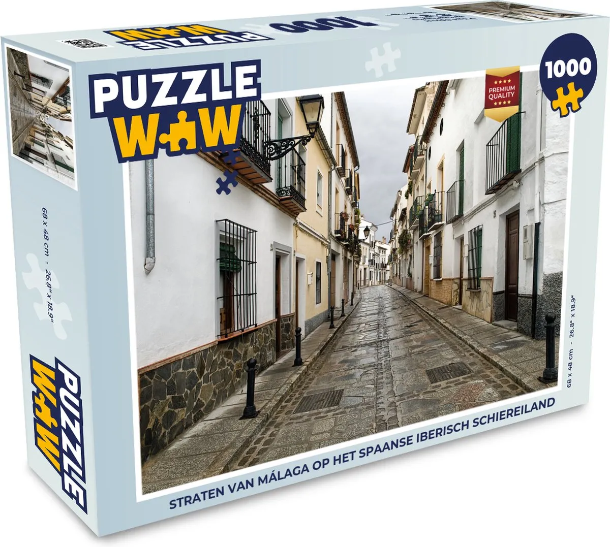 PuzzleWow Straten van Málaga Legpuzzel 1000 Stuks