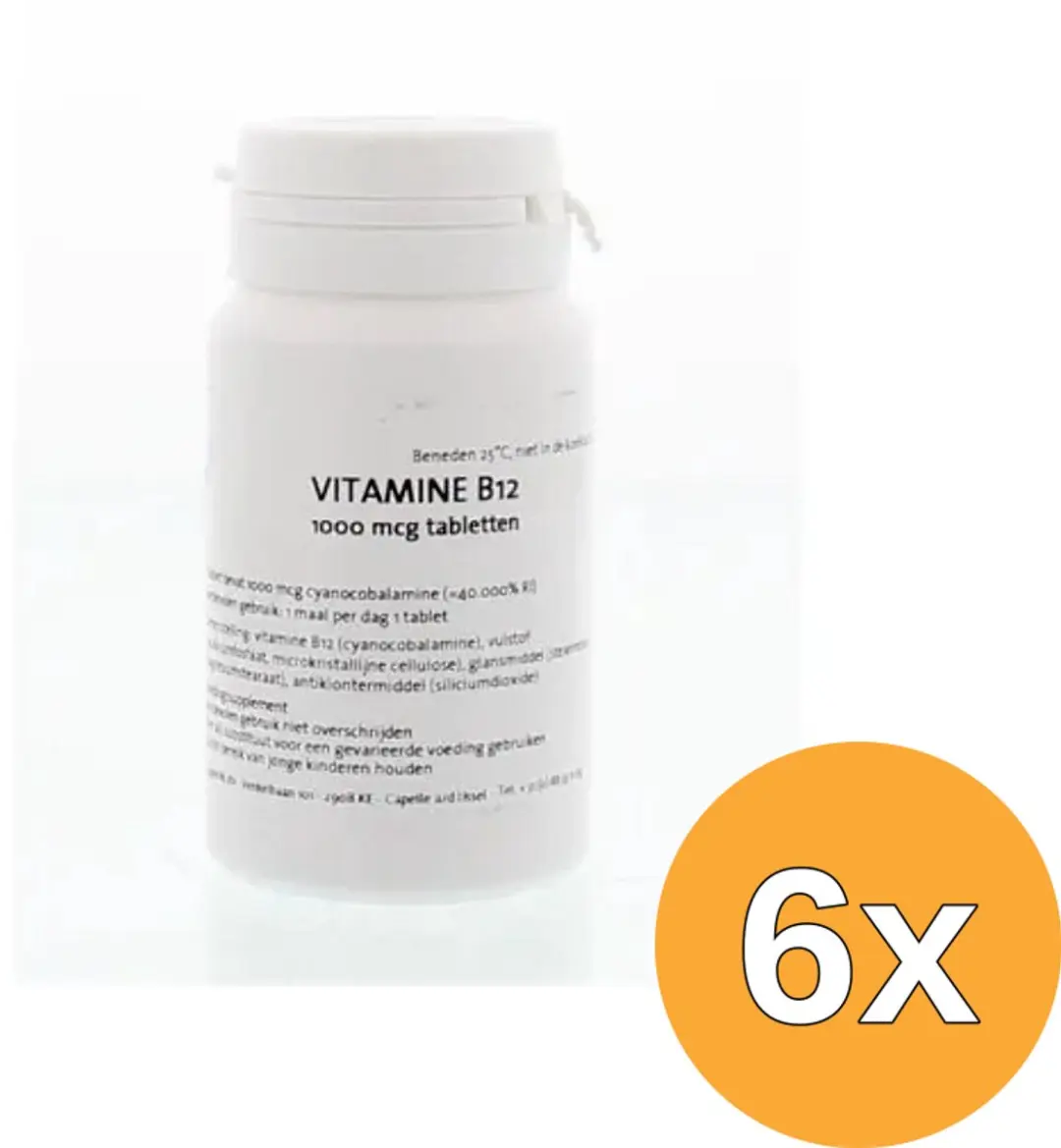 6x Fagron Vitamine B12 1000mcg (90 tabletten)