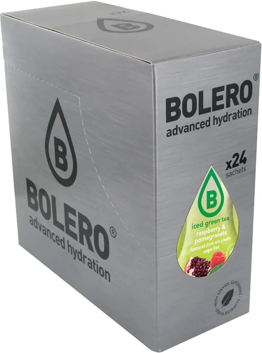 Bolero Iced Green Tea 24x8g Raspberry & Pomegranate