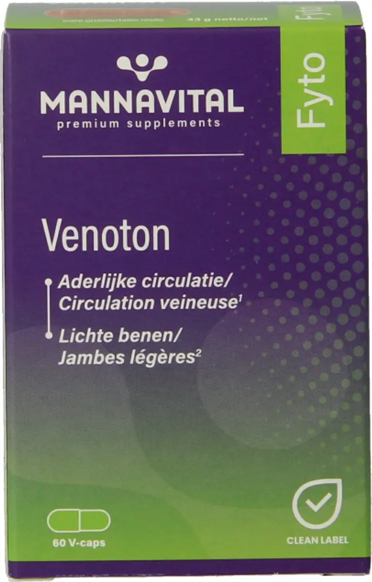 Mannavital Venoton 60 Vegetarische Capsules