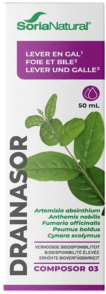 Soria Natural Drainasor Composor Druppels 50ml