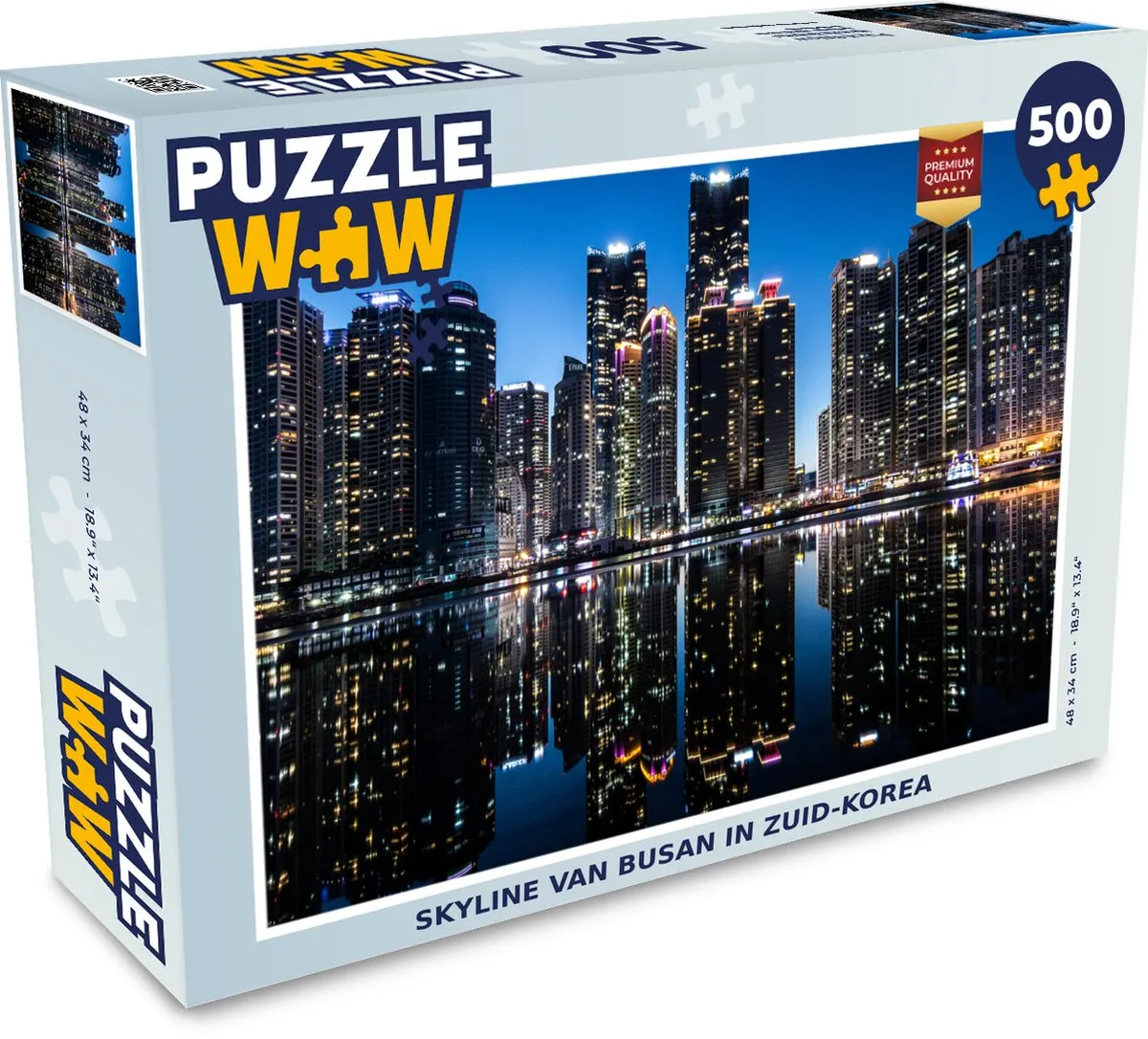 PuzzleWow Skyline Busan Legpuzzel 500 Stuks