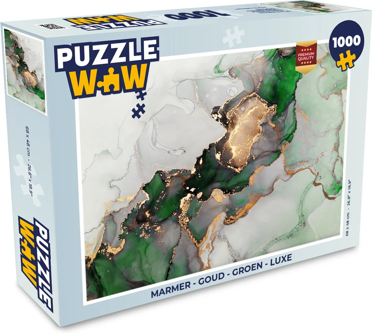 PuzzleWow Marmer Luxe Legpuzzel 1000 Stuks - Multicolor