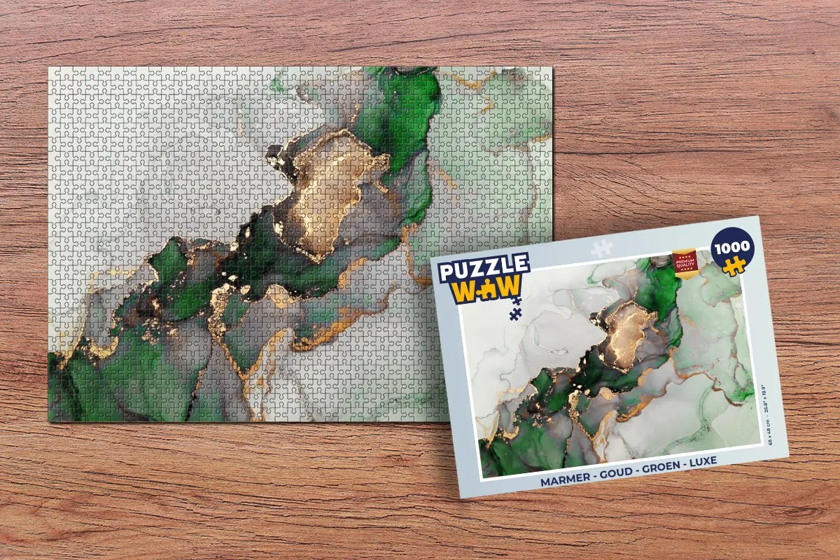 PuzzleWow Marmer Luxe Legpuzzel 1000 Stuks - Multicolor