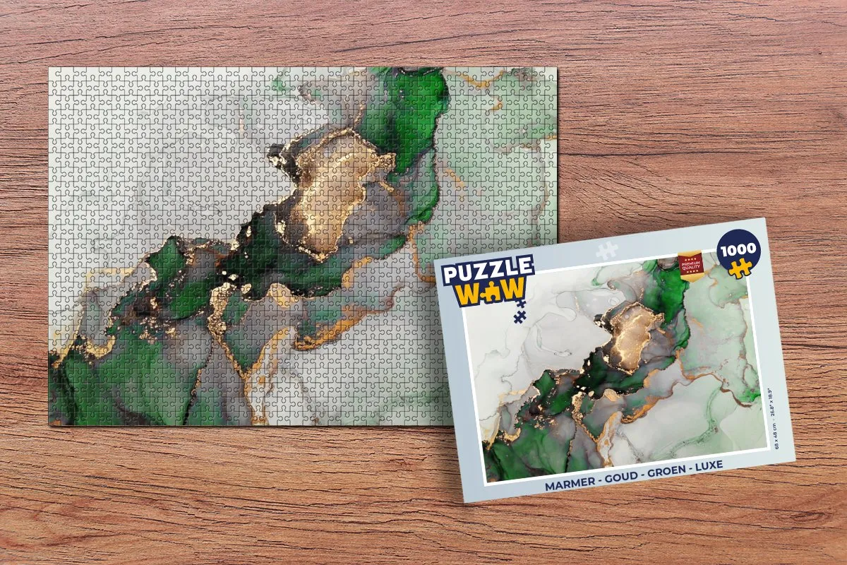 PuzzleWow Marmer Luxe Legpuzzel 1000 Stuks - Multicolor