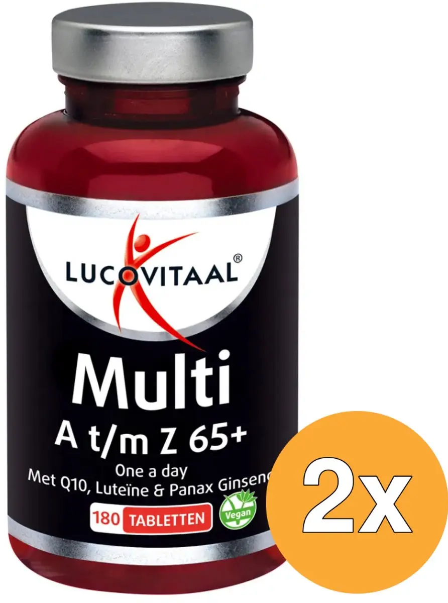 2x Lucovitaal Multi A-Z 65+ (180 tabletten)