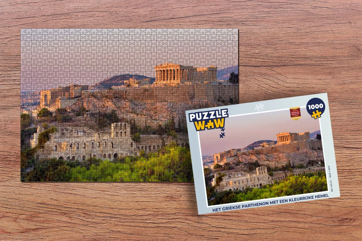PuzzleWow Het Griekse Parthenon Legpuzzel 1000 Stuks - Multicolor