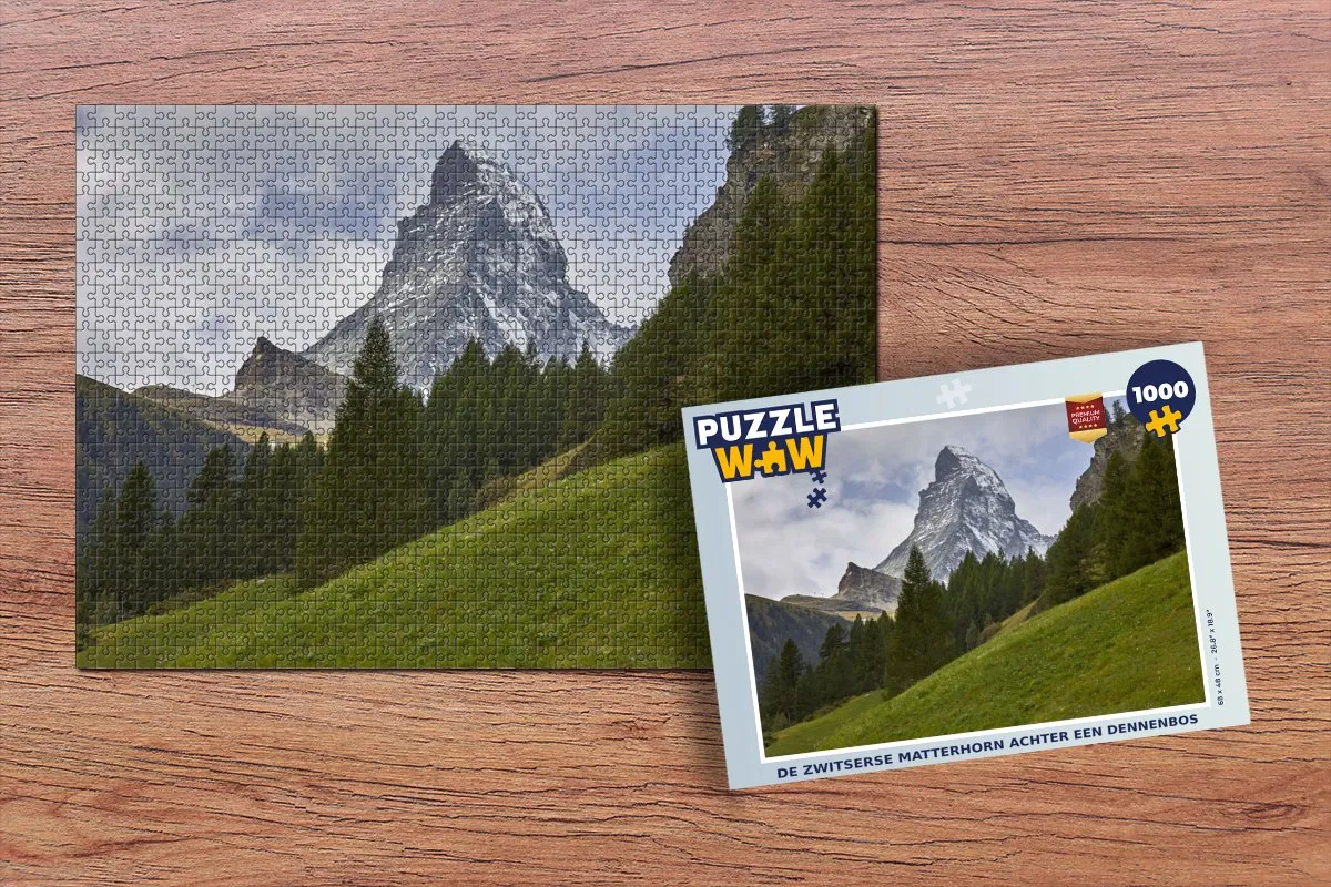 PuzzleWow Zwitserse Matterhorn Legpuzzel 1000 Stuks - Multicolor