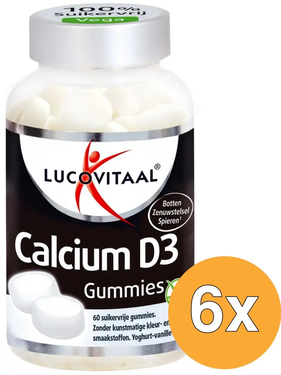 6x Lucovitaal Calcium D3 (60 gummies)