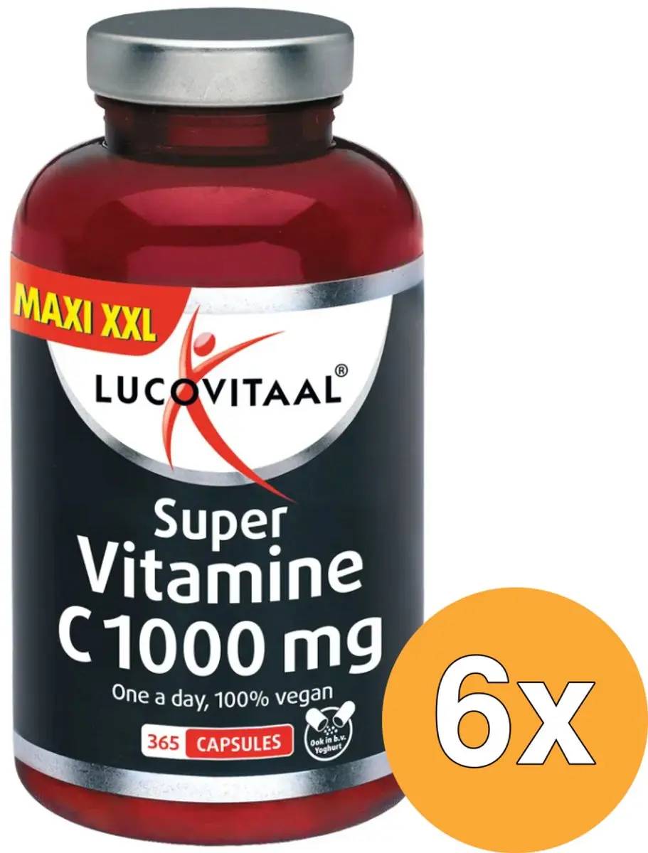 6x Lucovitaal Super Vitamine C 1000mg (365 capsules)