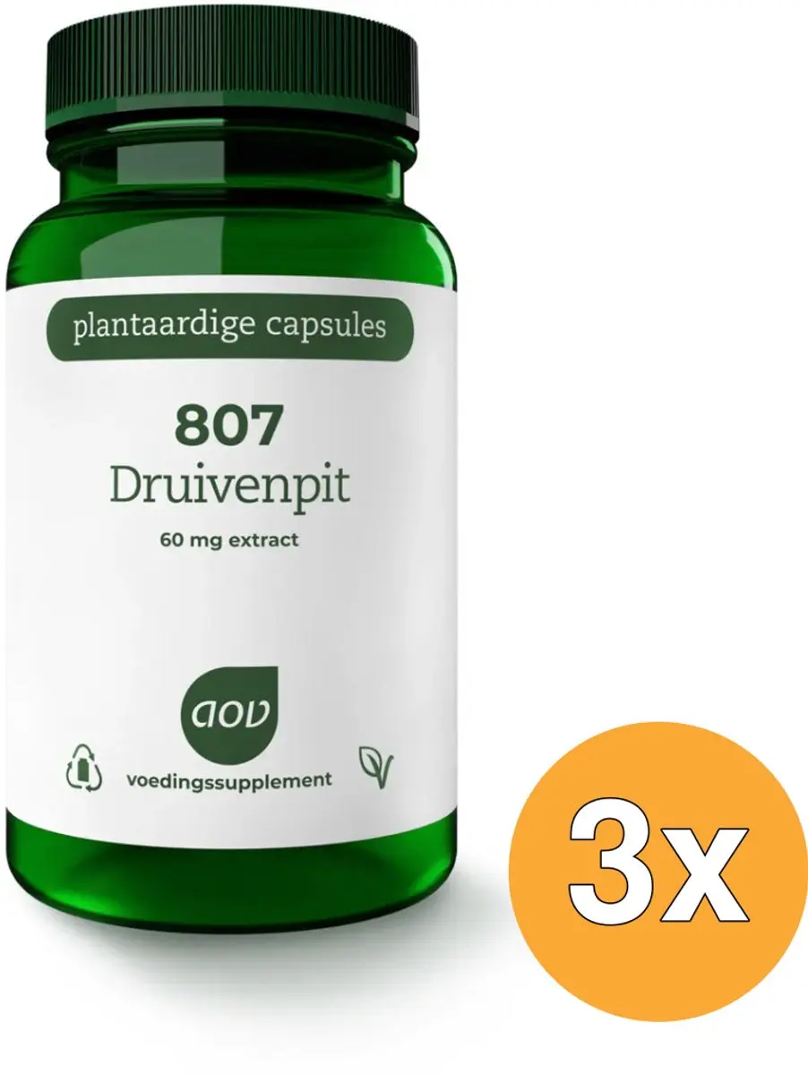 3x Aov 807 Druivenpitten (60 vega capsules)