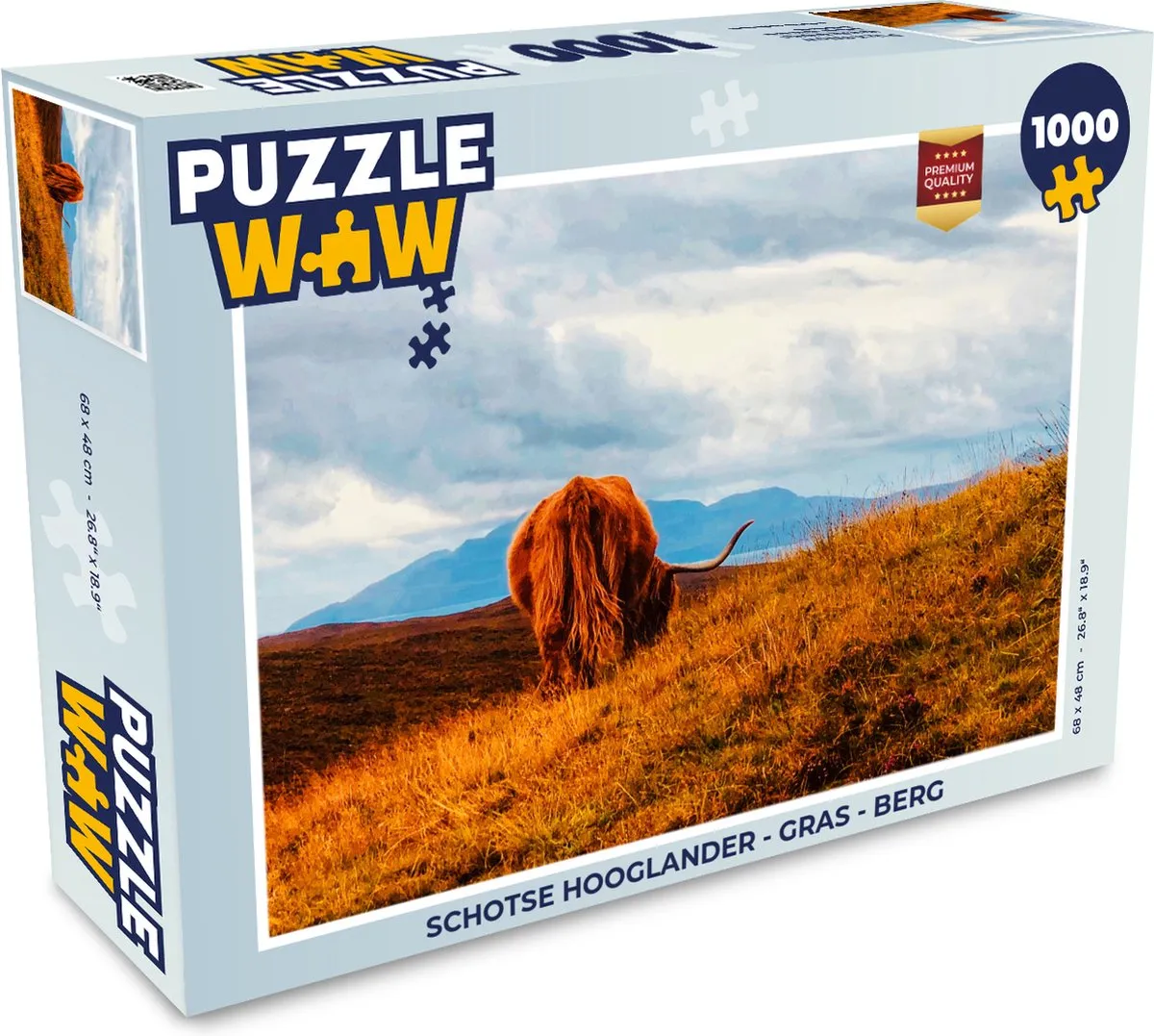 PuzzleWow Schotse Hooglander Legpuzzel 1000 Stuks
