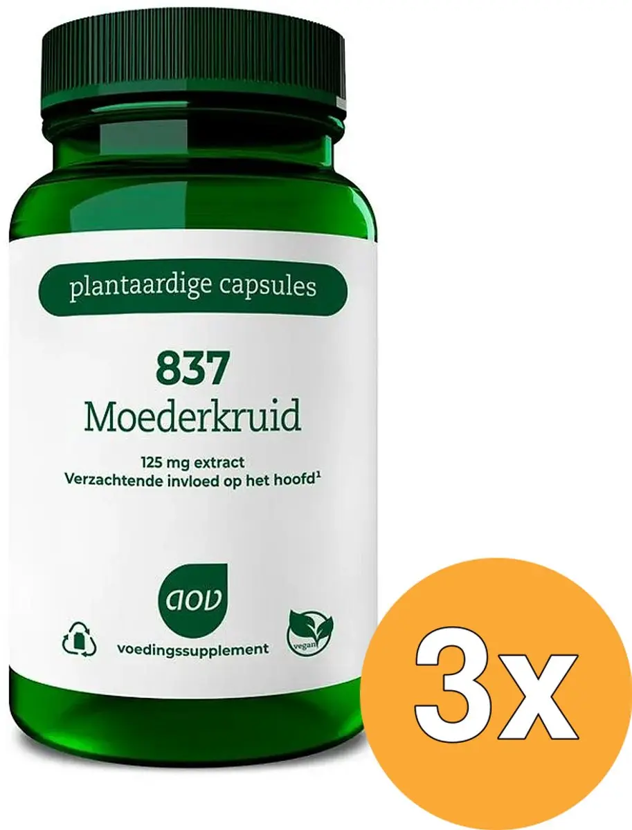 3x Aov 837 Moederkruid (60 vega capsules)