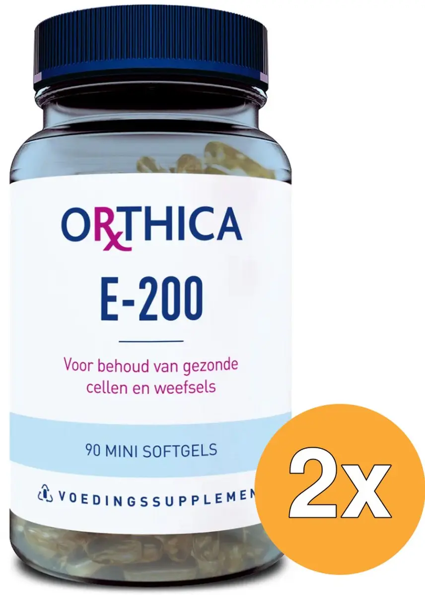 2x Orthica Vitamine E-200 (90 softgels)