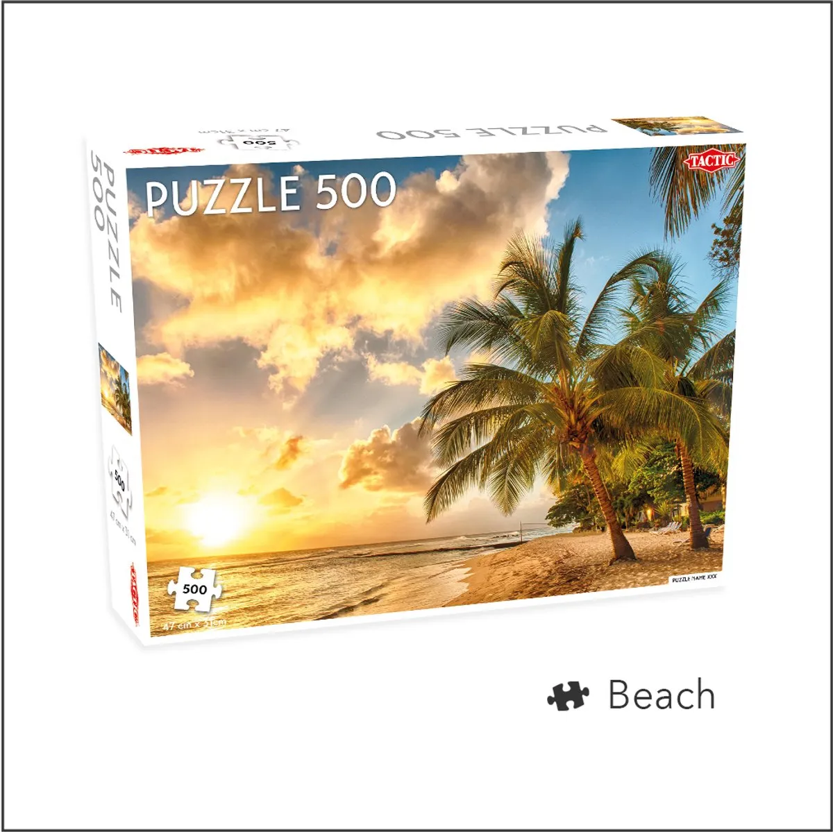Tactic Landscape Beach Puzzel 500 Stuks - Multicolor