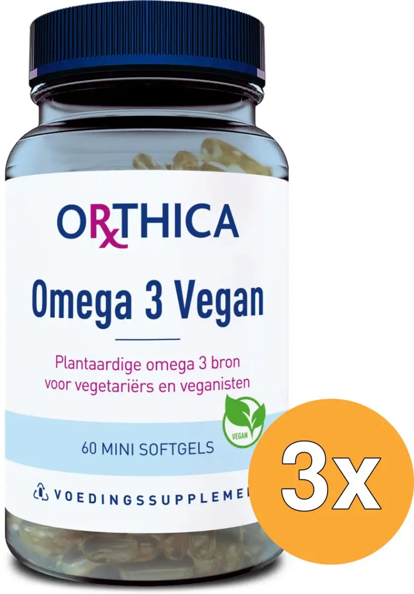 3x Orthica Omega 3 Vegan (60 softgels)