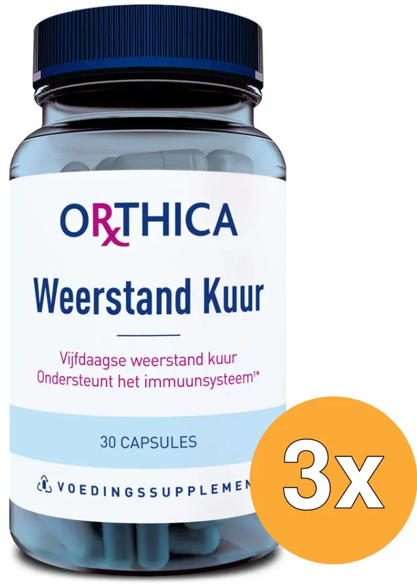 3x Orthica Weerstand kuur (30 capsules)