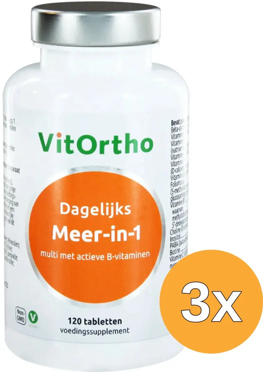 3x VitOrtho Meer in 1 dagelijks (120 tabletten)