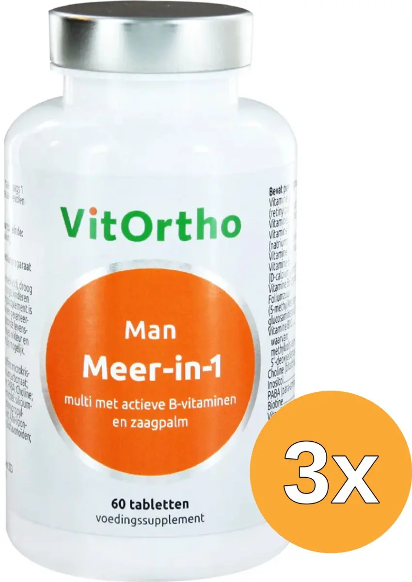 3x Vitortho Meer In 1 Man (60 tabletten)