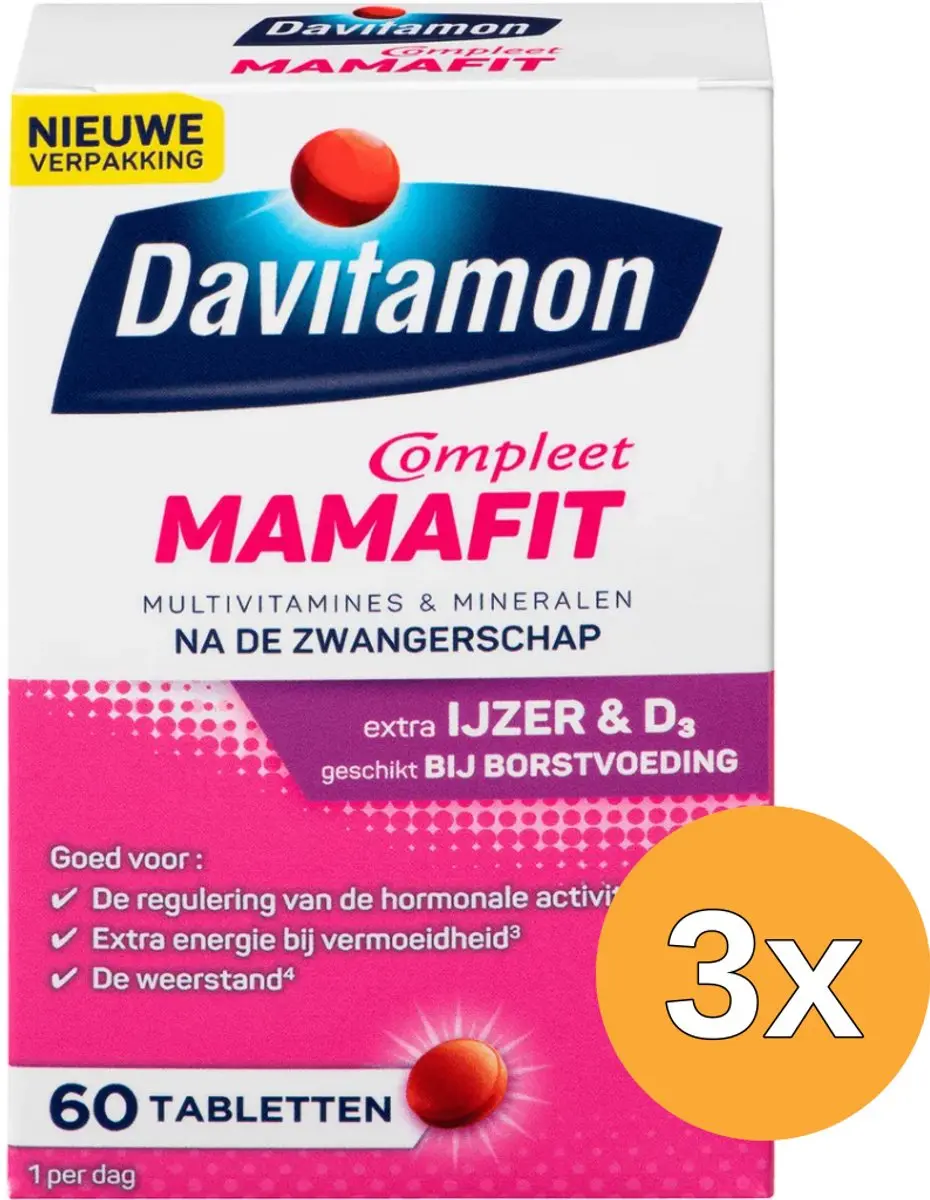 3x Davitamon Mama fit (60 tabletten)