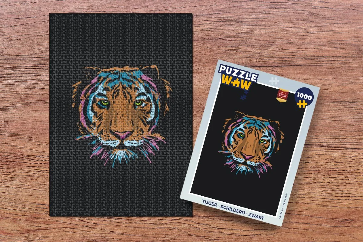 PuzzleWow Tijger Legpuzzel 1000 Stuks - Multicolor