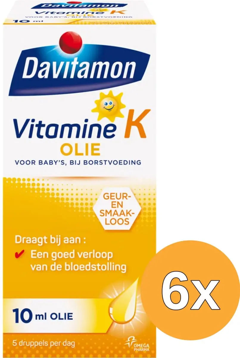 6x Davitamon Vitamine K olie (10 ml)
