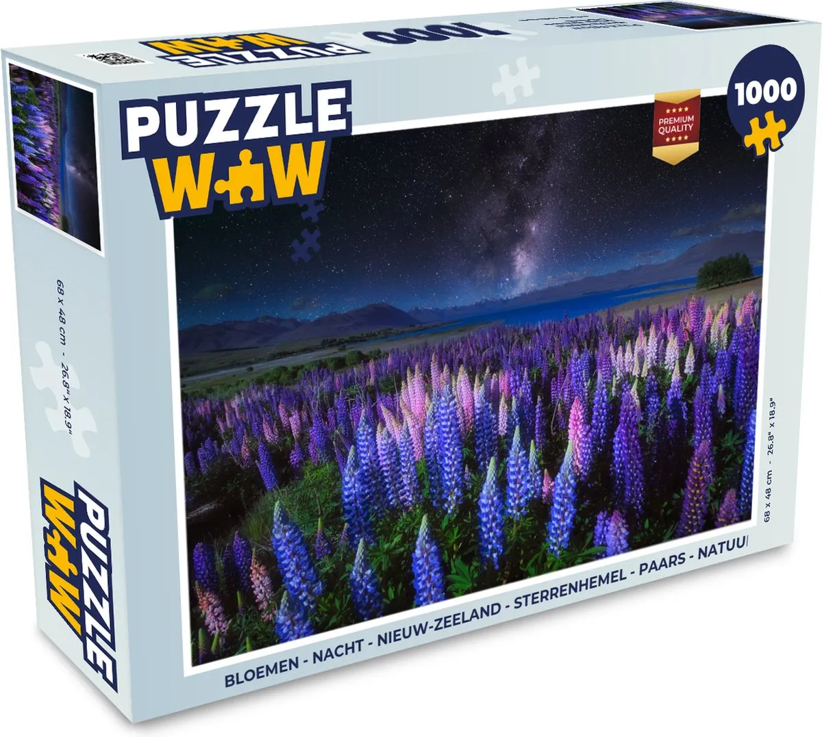 PuzzleWow Lupine Nacht Sterrenhemel - 1000 Stuks - Multicolor